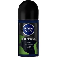 Антиперспирант Nivea Men Ultra Titan с черным углем, 50 мл